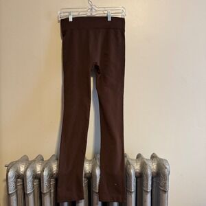 Docele Brown One Size Leggings Womenswear Casual Athleisure Lounge Activewear